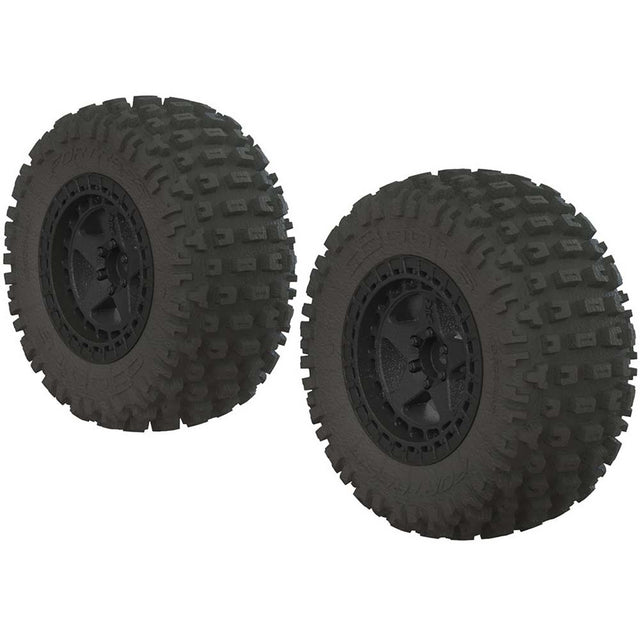 ARRMA 1/10 dBoots Fortress SC 2.2/3.0 Pre-Mounted Tires 14mm Hex Black (2)