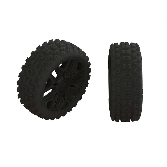 ARRMA Dboots 2HO Tire Set Glued Gun Metal (2)