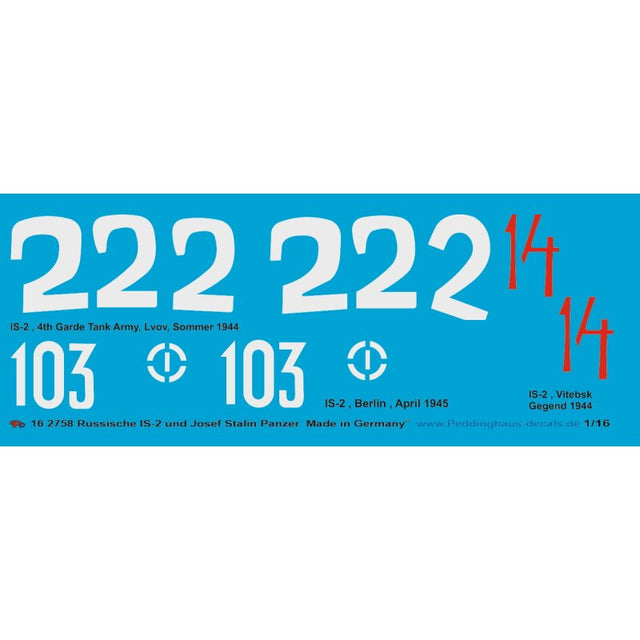 3 verschiedene IS-2 Josef Stalin Panzer