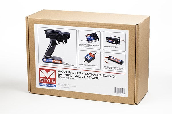 2.4Ghz R/C SÆT - SENDER, MODTAGER, SERVO, BATTERI OG LADER