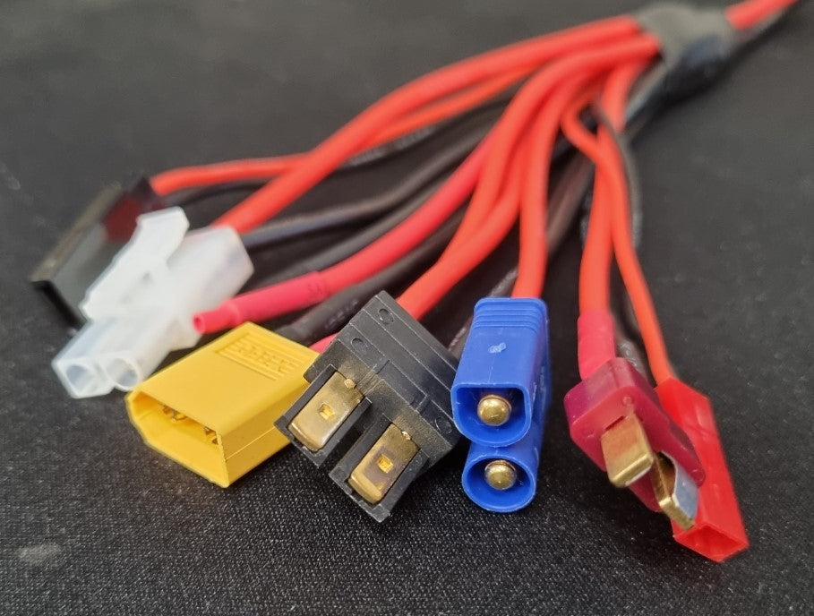 Bullet 4mm to XT60 - EC3 - TRX - Deans - Tamiya - JST - Futaba