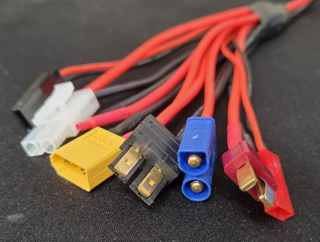 Bullet 4mm to  XT60 - EC3 - TRX - Deans - Tamiya - JST - Futaba