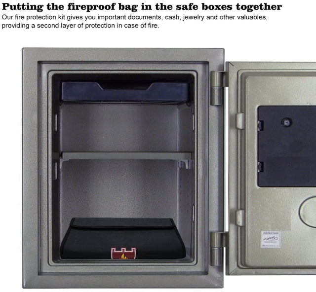 Stor luksus vand og brand- og eksplosions-sikker pose - med lynlås og hank