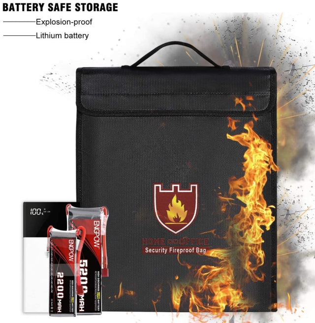 Stor luksus vand og brand- og eksplosions-sikker pose - med lynlås og hank