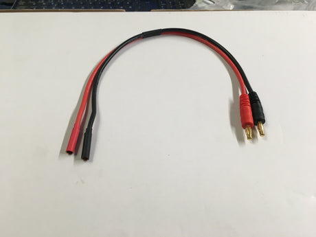 Forlængerkabel bullet male 4mm - bullet female 4mm 300mm