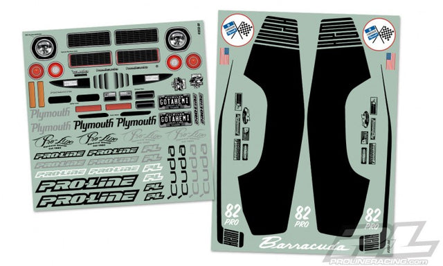 Proline body 1972 Plymouth Barracuda Clear Slash 2WD Drag Car
