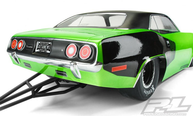 Proline body 1972 Plymouth Barracuda Clear Slash 2WD Drag Car