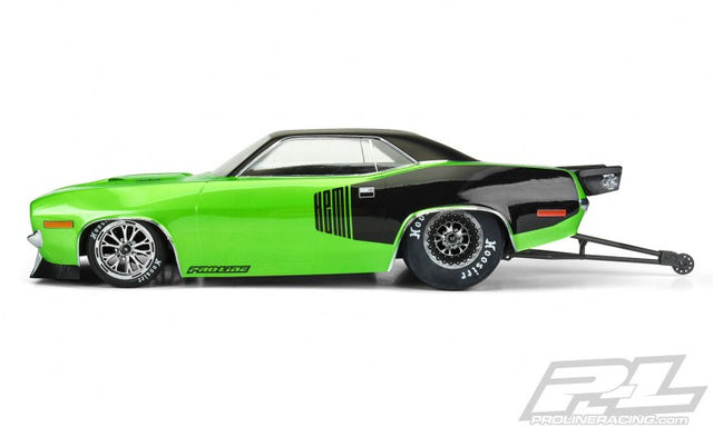 Proline body 1972 Plymouth Barracuda Clear Slash 2WD Drag Car