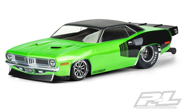 Proline body 1972 Plymouth Barracuda Clear Slash 2WD Drag Car