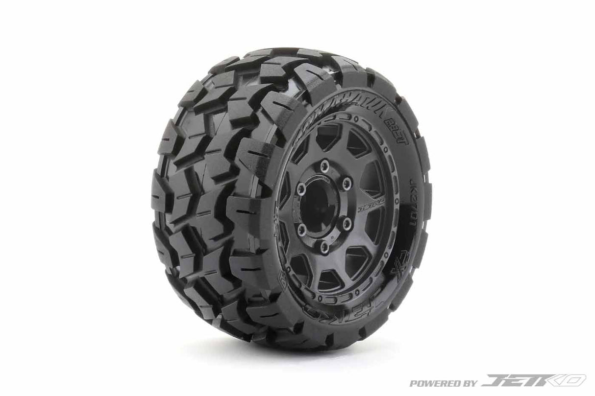 Jetko EX Tyre ST Tomahawk Black Wheel 2.8" Hex 12-14-17mm (2)