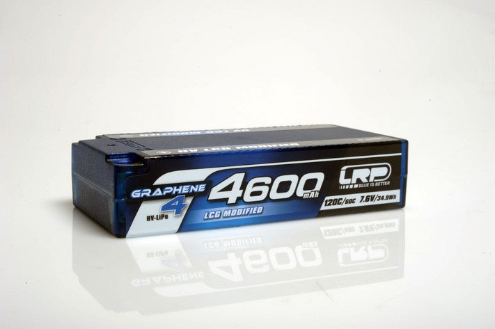 LRP HV LCG MODIFIED SHORTY GRAPHENE-4 4600MAH HARDCASE BATTERY - 7.6V LIPO - 120C/60C - 186G