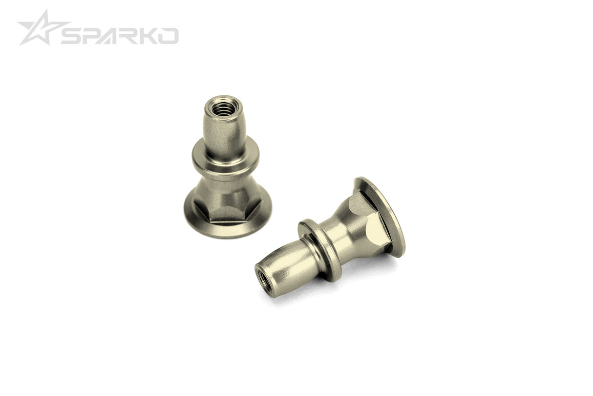 Sparko F8 7075 Aluminum Shock Ball Stud 0 Offset for Front/Rear (2)