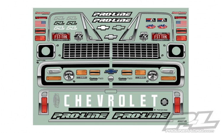 Proline 1972 Chevy C-10 Clear Body Slash Drag Car