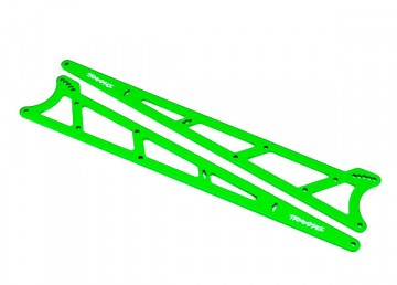 Traxxas 9462G Side Plates Wheelie Bar Alu Green Drag Slash