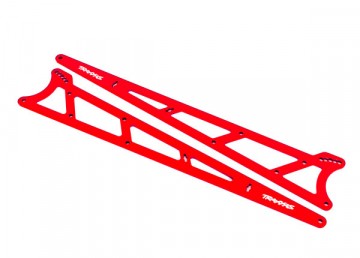 Traxxas 9462R Side Plates Wheelie Bar Alu Red Drag Slash