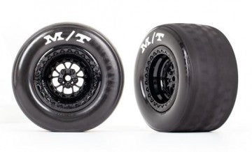 Traxxas 9475 Tires & Whels Rear Black (2) Drag Slash