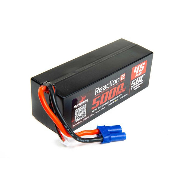 Reaction 2.0 14.8V 5000mAh 4S 50C Hardcase LiPo Battery: EC5