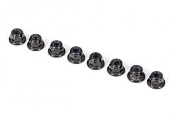 Traxxas 2744X Lock Nut Flanged M3 Black (8)