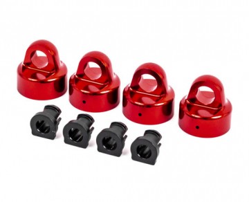 Traxxas 9664R Shock Caps Alu Red GTX (4)