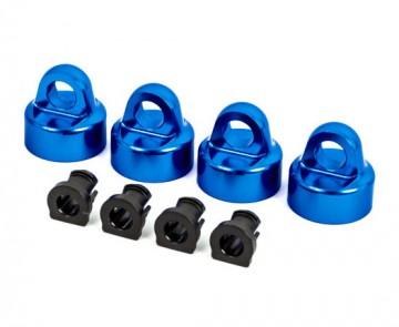 Traxxas 9664X Shock Caps Alu Blue GTX (4)