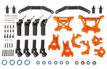 Traxxas 9080T Upgrade Kit Extreme Heavy Duty Orange Hoss, Rustler, Slash, Raptor R - 4x4