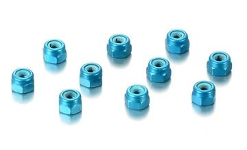 Alu Nut M3 Blue (10) - 296530-B