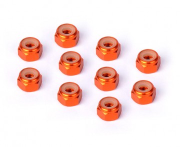 Alu Nut M4 Orange (10) - 296540-O
