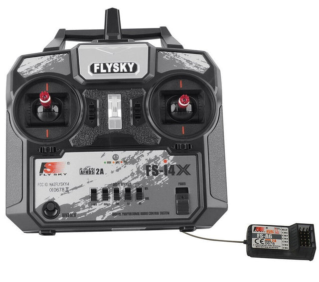 FlySky 4 kanalers fjernbetjening m. pinde samt modtager - FS-i4x