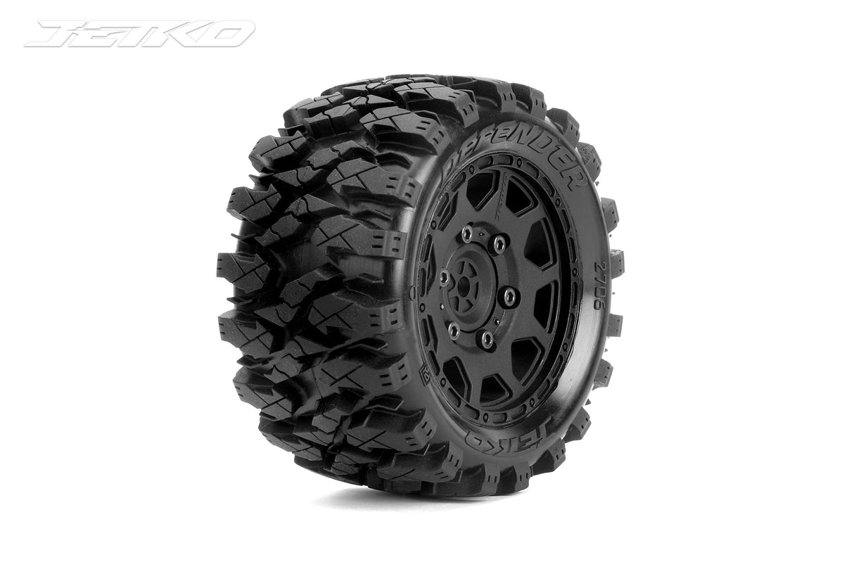Jetko EX Tyre ST Defender Black Wheel 2.8" Hex 12-14-17mm (2)