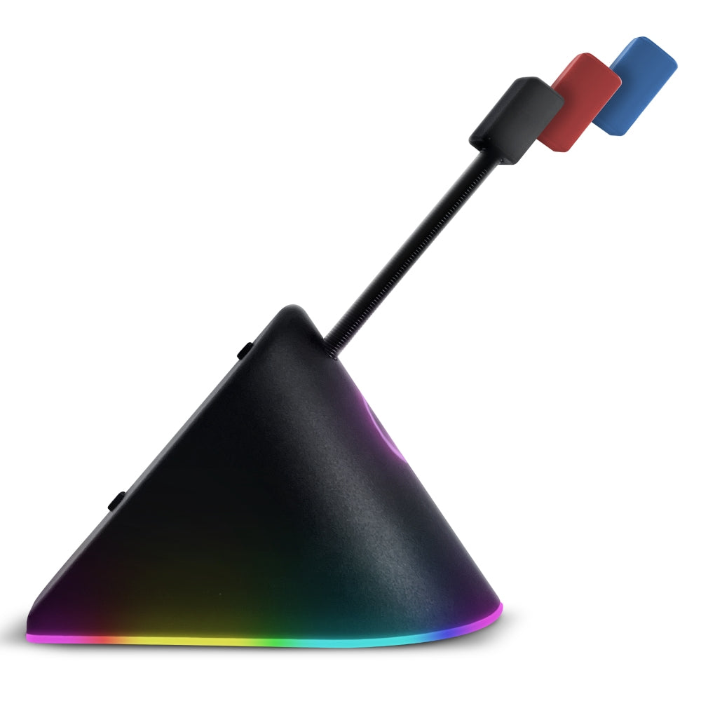 FragON - Citadel RGB Mouse Bungee with 3 colorful clips, Black
