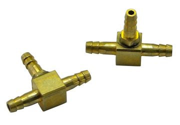 Robart 225ALL BRASS TEES 1/ - Brass T-adapter for 1/16 iD tube (2)