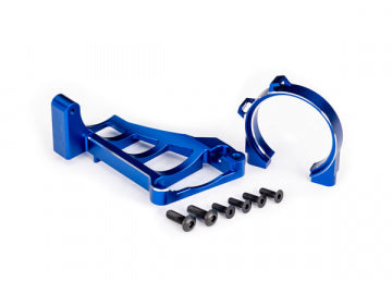 Traxxas 10261-BLUE Motor Mounts Front & Rear Set Alu Blue Maxx