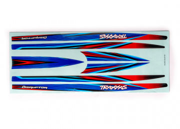 Traxxas 10698-BLUE Decal Set Hull Blue Disruptor