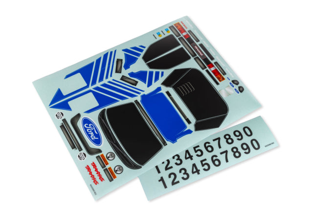 Decal Sheet Mini Rally Ford RS200 Blå