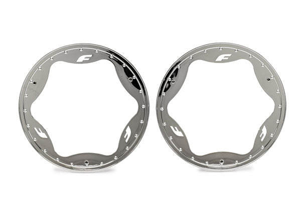 TRAXXAS 10948-CHRM Beadlock Rings Chrome Pro Scale Sand Car Race 4.3" Rear (2)