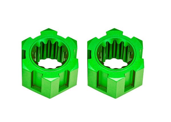 TRAXXAS 10954-GRN Wheel Hubs Alu Grön Front (2) Funco Sand Car