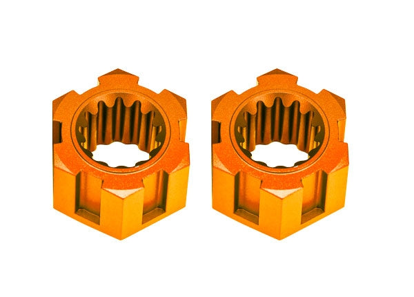 TRAXXAS 10954-ORNG Wheel Hubs Alu Orange Front (2) Funco Sand Car