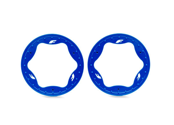 TRAXXAS 10976-BLUE Beadlock Rings Blue Pro Scale Sand Car Race 3.5" Front Standard (2)