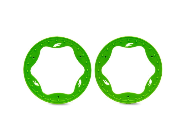 TRAXXAS 10976-GRN Beadlock Rings Green Pro Scale Sand Car Race 3.5" Front Standard (2)