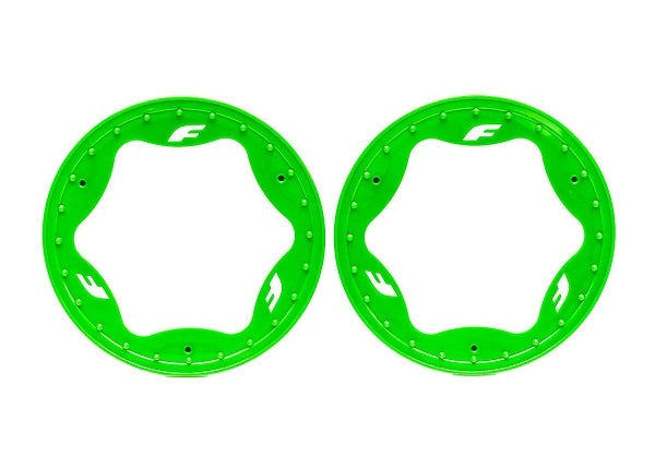 TRAXXAS 10977-GRN Beadlock Rings Green Pro Scale Sand Car Race 3.9" Rear Standard (2)