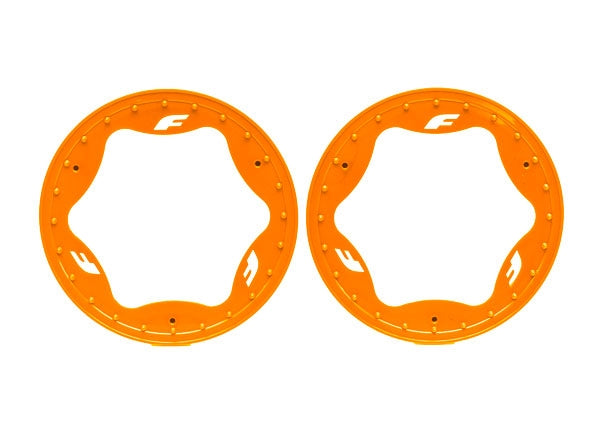 TRAXXAS 10977-ORNG Beadlock Rings Orange Pro Scale Sand Car Race 3.9" Rear Standard (2)