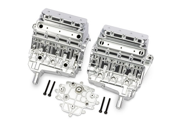 TRAXXAS 10981-SATIN Engine Block Satin Chrome Funco Sand Car
