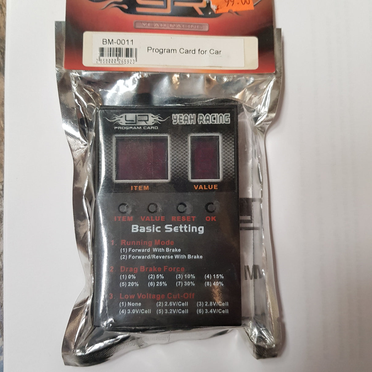 Yeah Racing - Program Card for Car