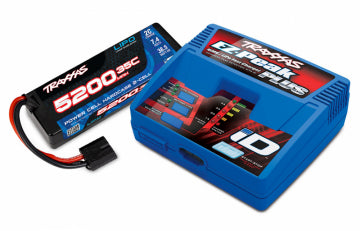 Traxxas 2970GX-2SR Charger EZ-Peak Plus 4A and 2S 5200mAh Hard Battery Combo