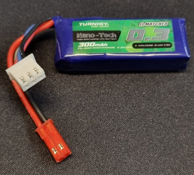 Turnigy Nano-Tech Plus 300mAh 2S 70C Lipo Pack