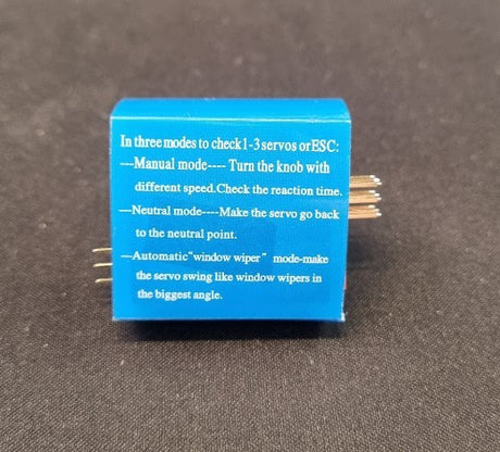 Test din servo - servotester 4,8 v til 6 v