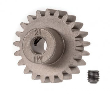 Traxxas 6493X Pinion Gear 21T 1.0M for 5mm Shaft (Only with Steel Spur Gear)