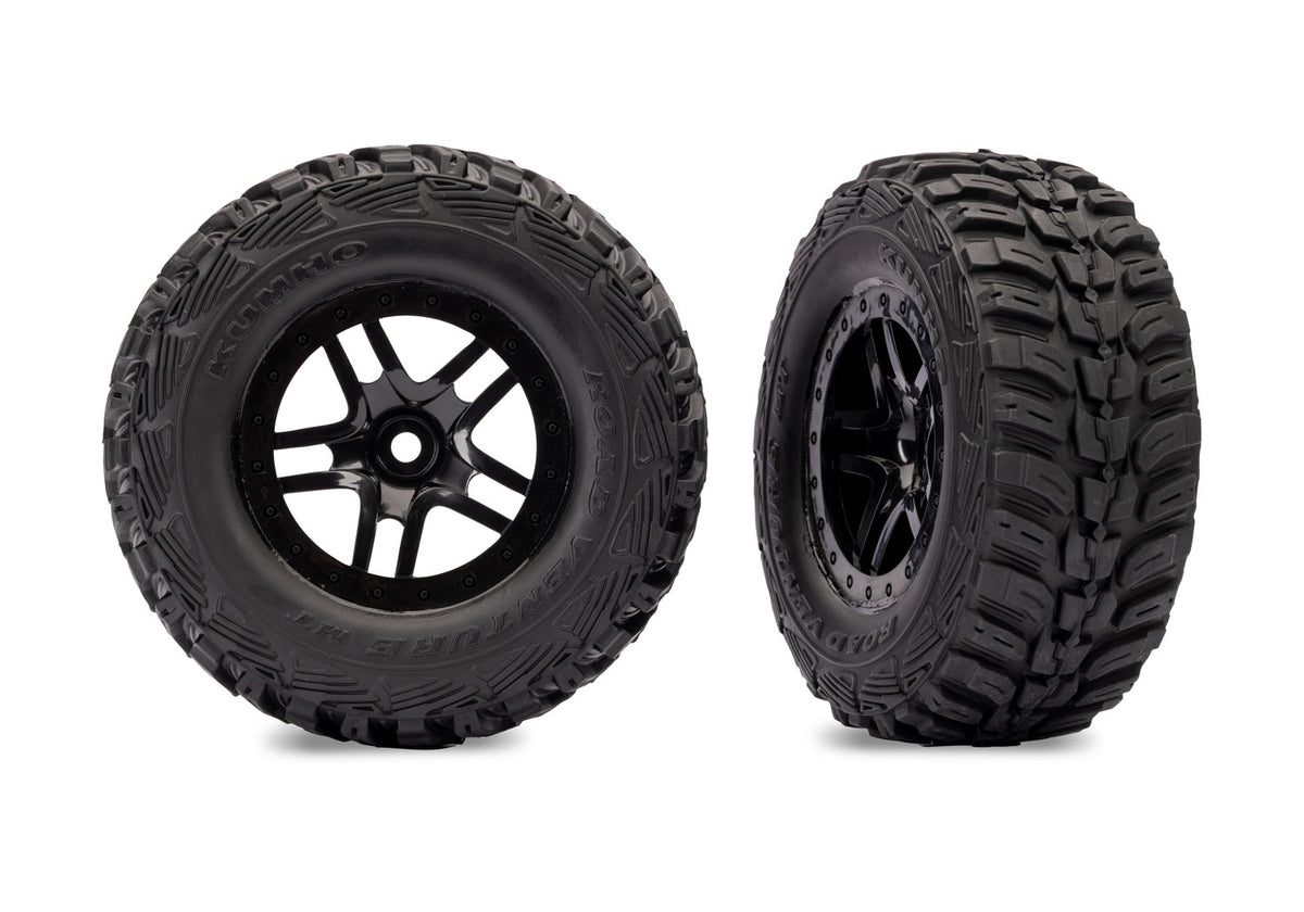 Tires & Wheels Kumho/S-Spoke Black 4WD/2WD Rear (2)