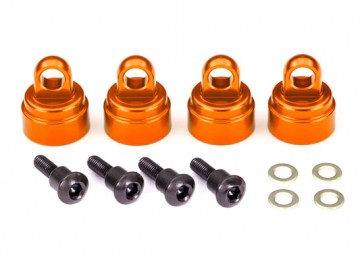 Traxxas 3767T Shock Caps Orange Aluminium (4) Ultra-Shocks