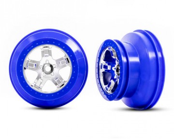 Traxxas 5870A Wheels SCT Chrome-Blue 2.2/3.0" 2WD Front (2)